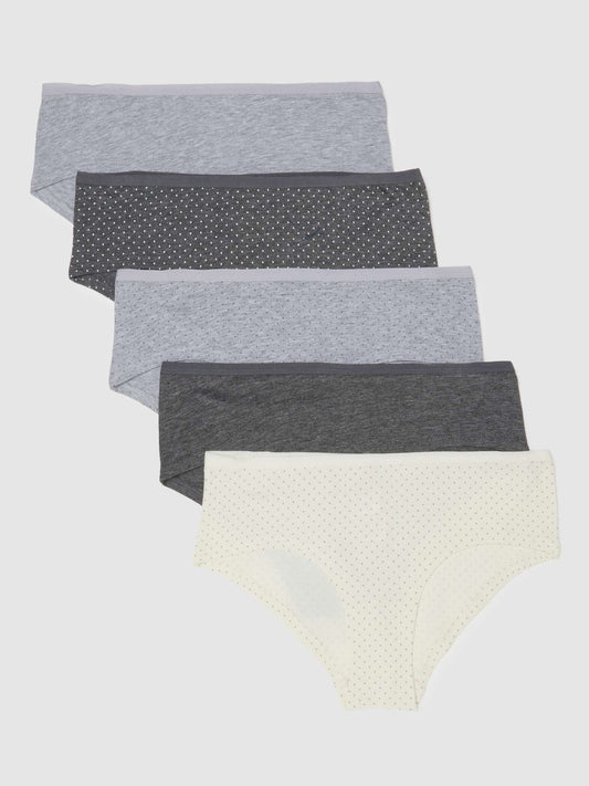 Pack of 6 Women’s Cotton Mid Waist Hipster Full Back Coverage Panty