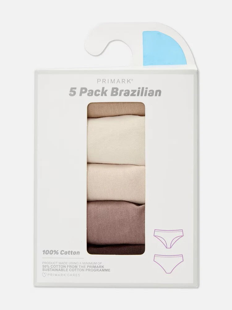 Pack 0f 5pcs Pure Cotton Fabrics Regular Uses Soft Panty For Womens