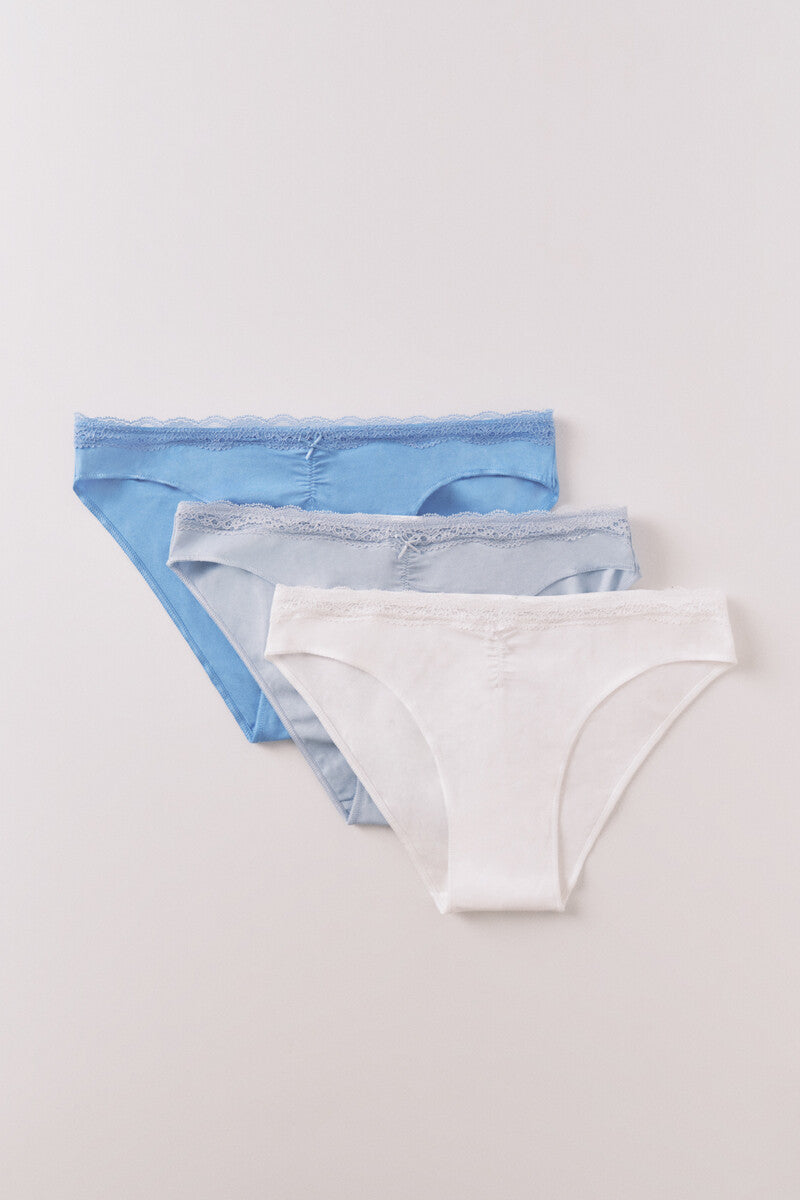 Pack of 7Pcs classic cotton lace panties( Original Womens secret Panty)