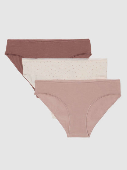 Pack of 6 Women’s Cotton Mid Waist Hipster Full Back Coverage Panty