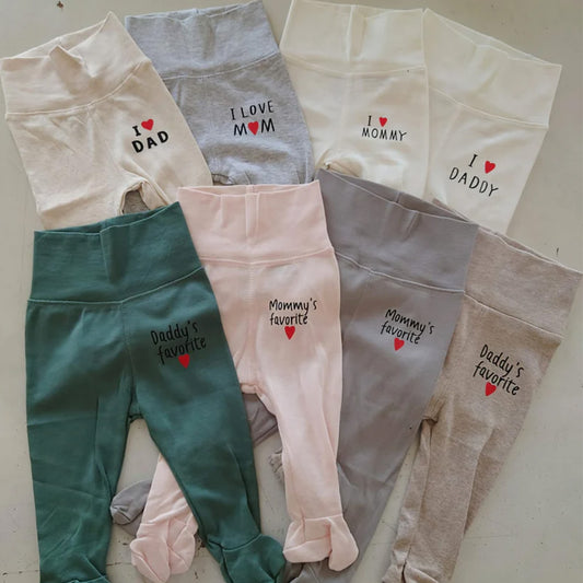 5 Pcs Organic Cotton Made Baby Trouser With Socks Newborn to 12 Months