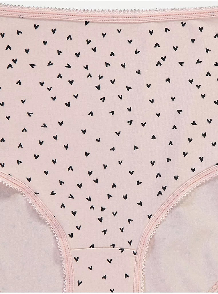 Pack of 5 Ladies High Waisted Full Back Cover  Brief Panty