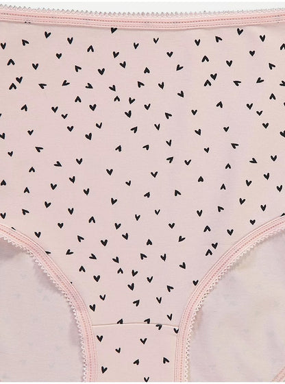 Pack of 5 Ladies High Waisted Full Back Cover  Brief Panty