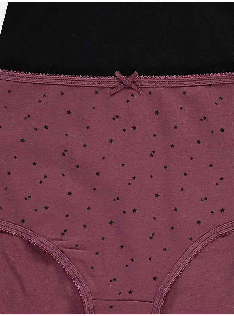 Pack of 5 Ladies High Waisted Full Back Cover  Brief Panty