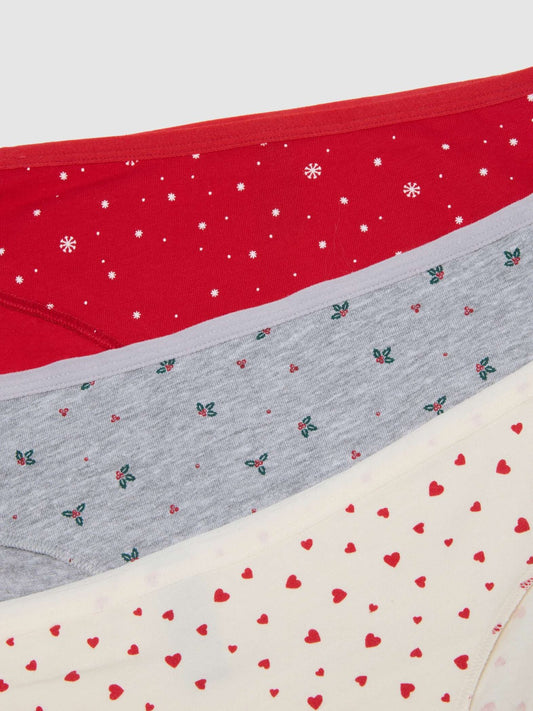 Pack of 10 Pcs Women’s Cotton Mid Waist Hipster Full Back Coverage Panty