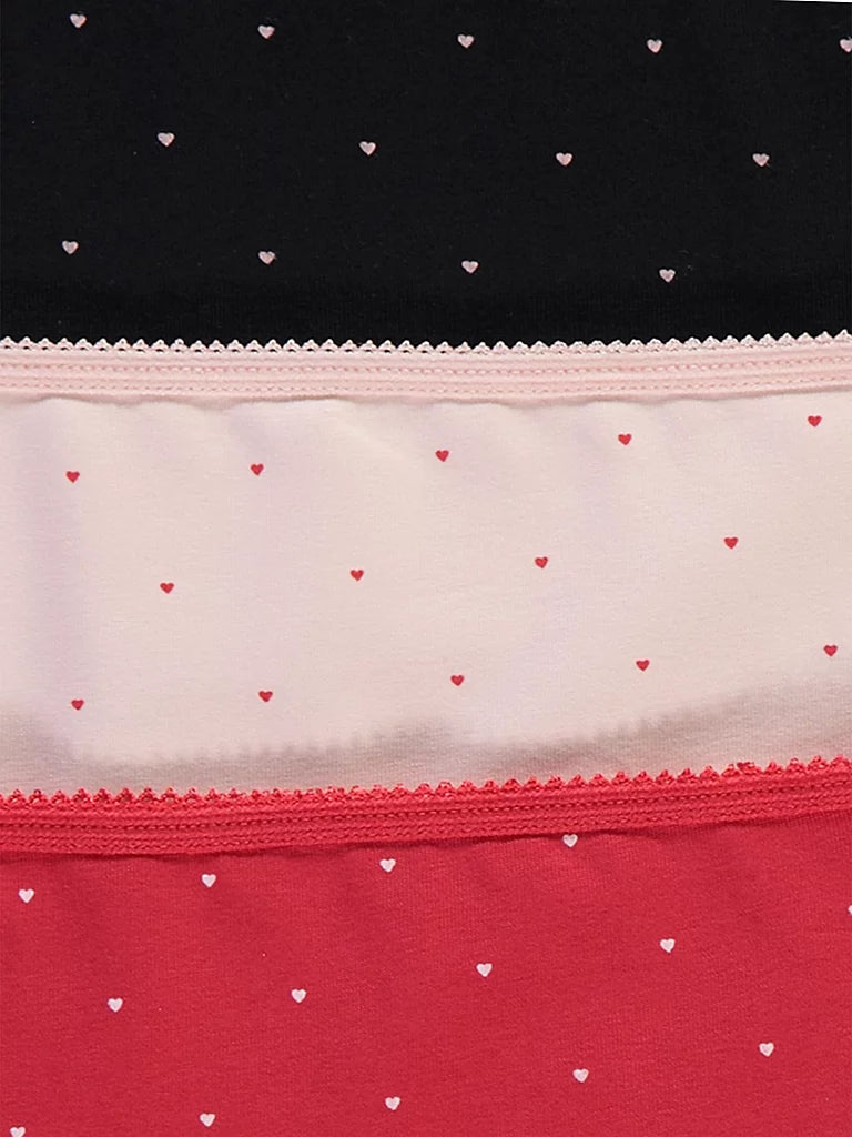 Pack of 5 Women's Low-Rise Cotton Boyshort Brief Panty