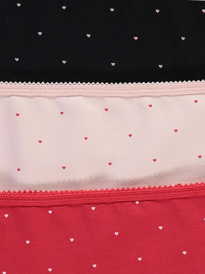 Pack of 5 Women's Low-Rise Cotton Boyshort Brief Panty