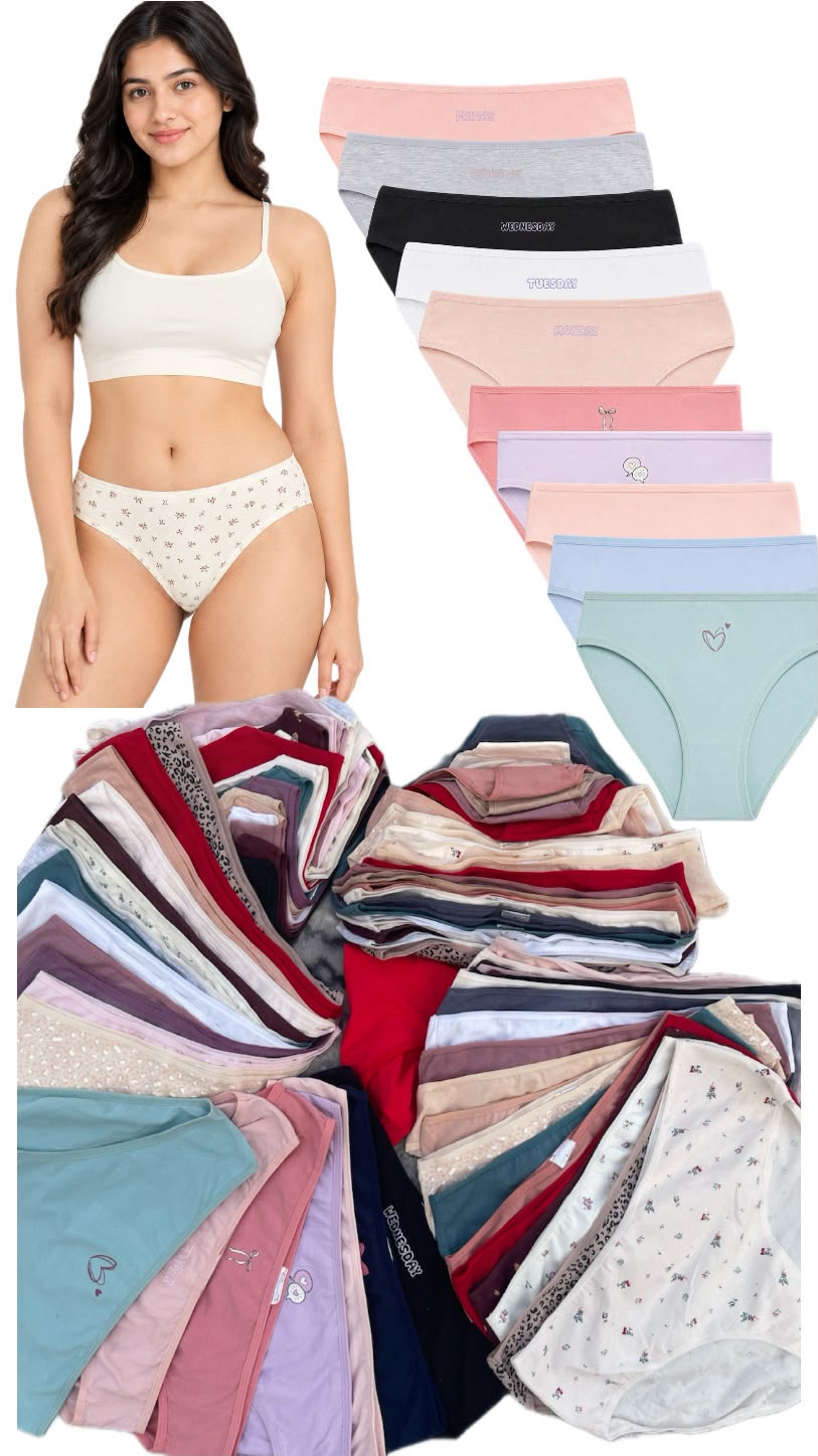 10 Pcs Pack Women’s Cotton  Panty( Original LCW WAIKIKII Brand)