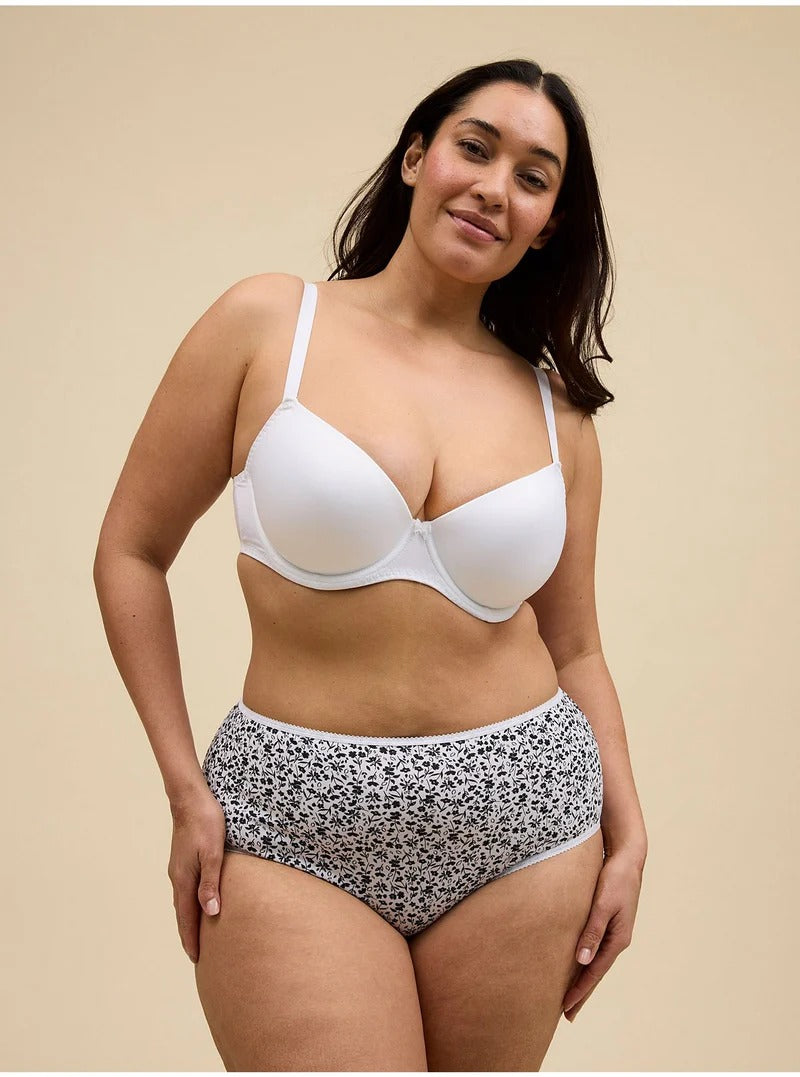 Pack of 5 Ladies High Waisted Full Back Cover  Brief Panty