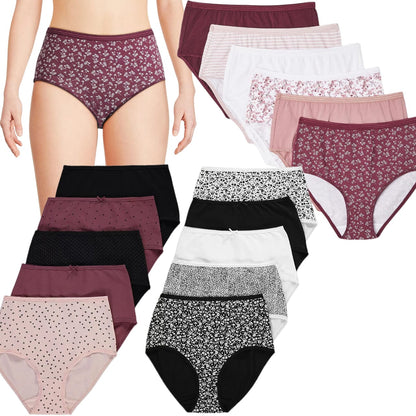Pack of 5 Ladies High Waisted Full Back Cover  Brief Panty