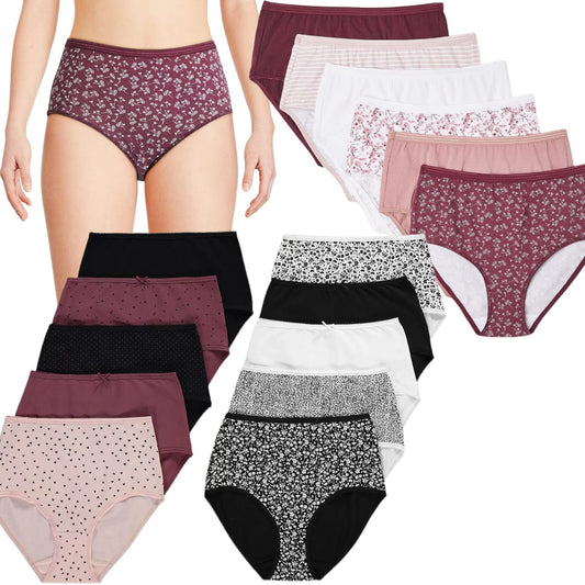 Pack of 5 Ladies High Waisted Full Back Cover  Brief Panty