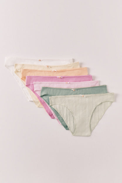 Pack of 10 Pcs Women’s Cotton Mid Waist Hipster Full Back Coverage Panty