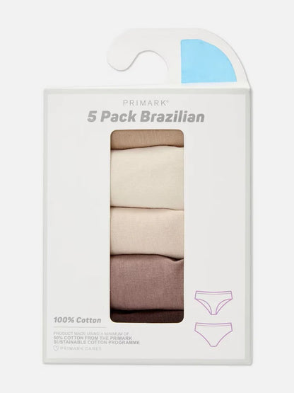 Pack 0f 5pcs Pure Cotton Fabrics Regular Uses Soft Panty For Womens