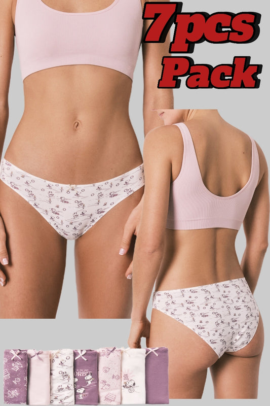 7 pcas Pack Ladies Premium Cotton Classic Panty (Original Womens Secret Band)