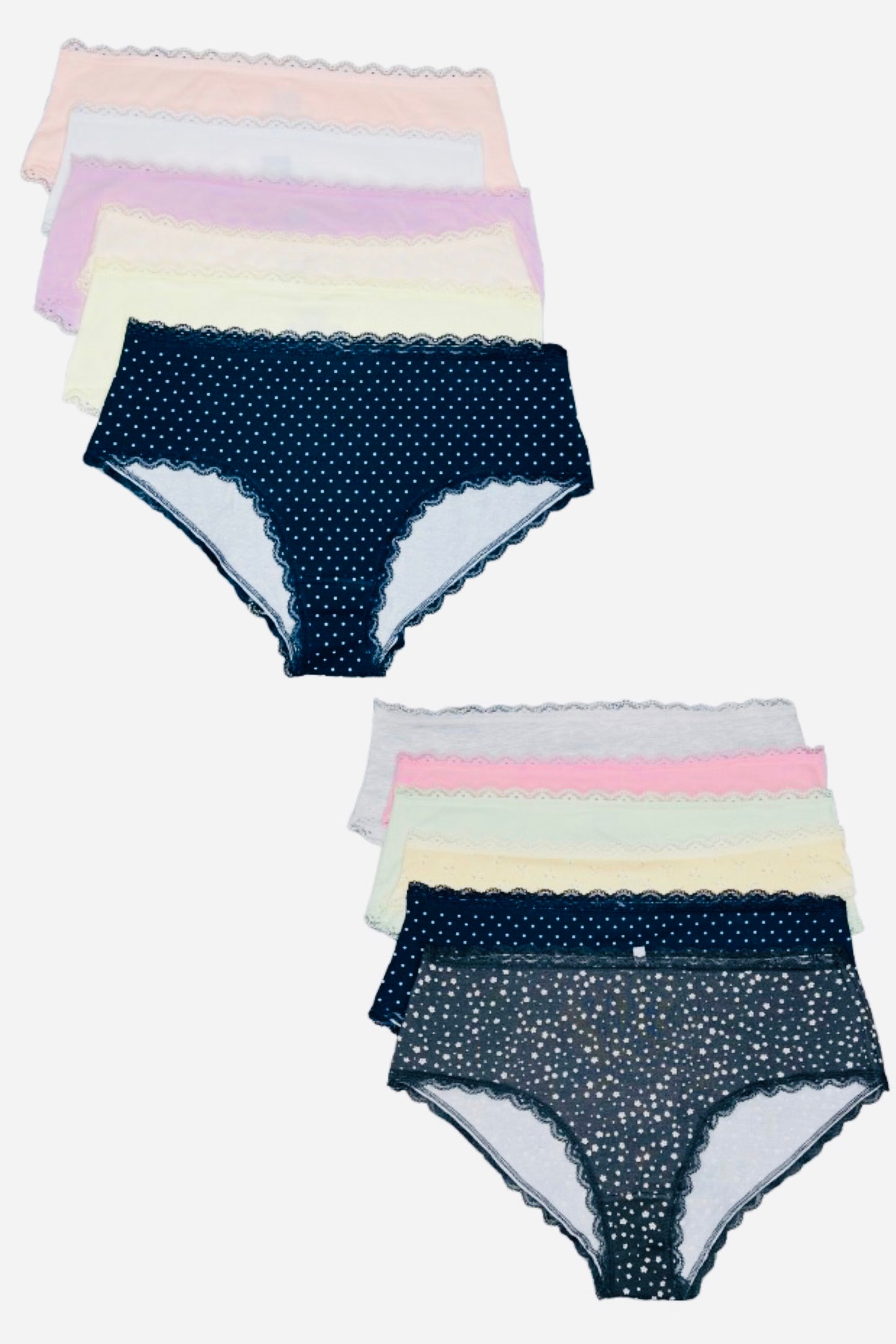 7 pcas Pack Ladies Premium Cotton Lace Brief Panty (Original ALLDI Band)