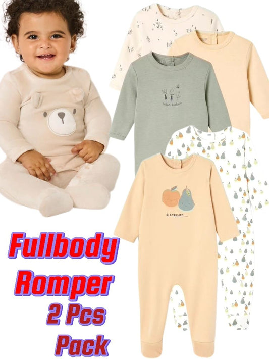 2 Pcs fullbody Premium Quality Baby Romper