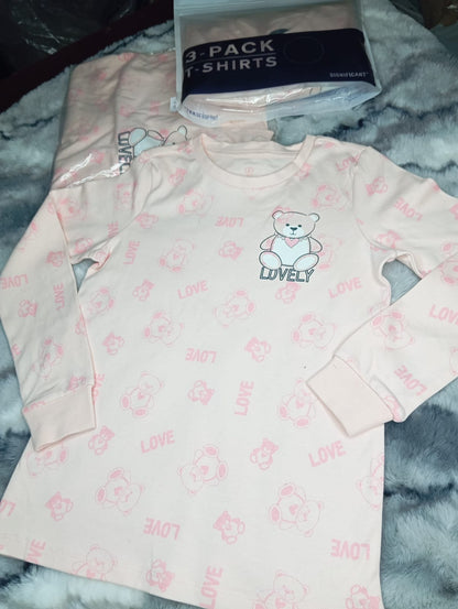 Premium Quality 3pcs pack Girls fullsleeve T-shirts