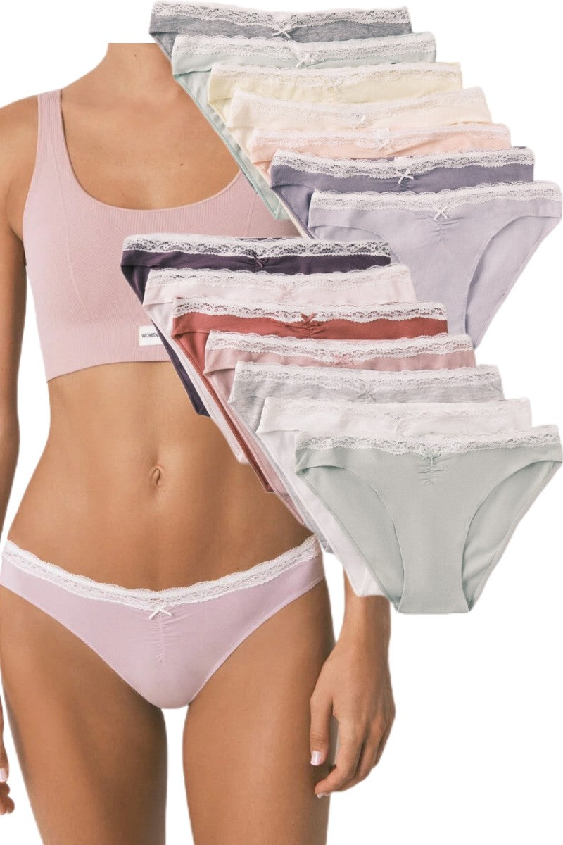 Pack of 7Pcs classic cotton lace panties( Original Womens secret Panty)