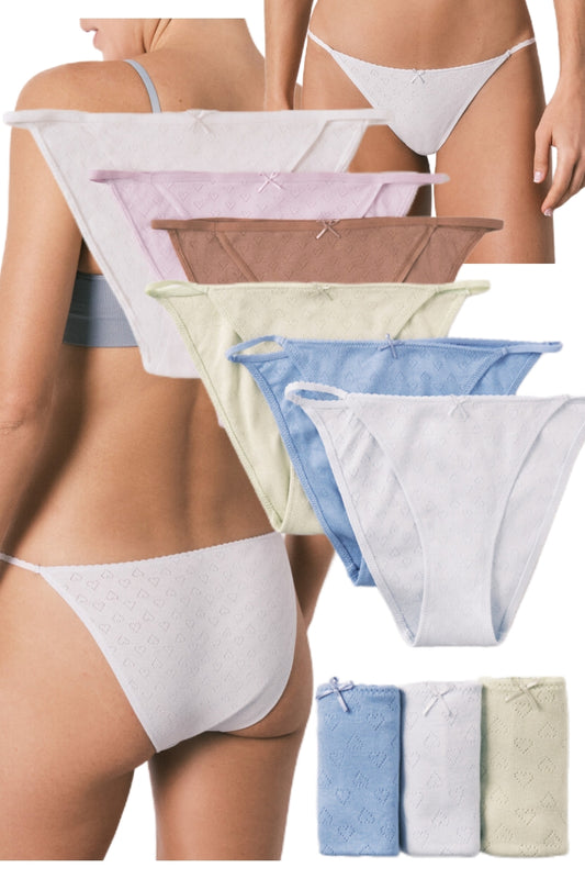 Pack of 4pcs classic cotton g-string panty ( Original Womens Secret Brand)