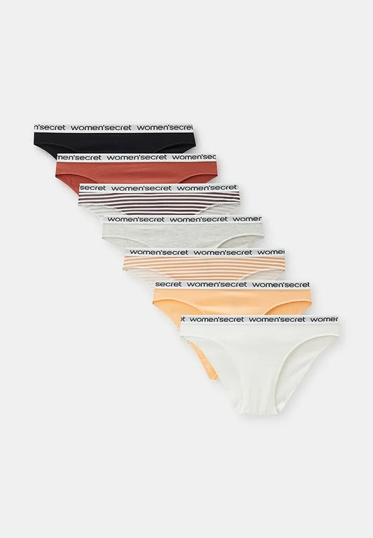 7 Pcs Womens  Secret(Brands) Elasticated Breathable Cotton Brief Panty