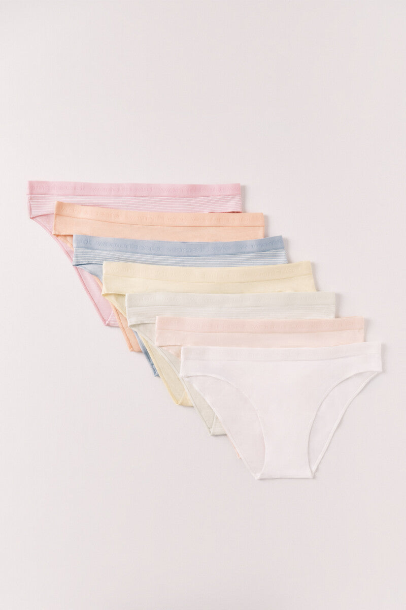 5 Pcs Womens  Secret(Brands) Elasticated Breathable Cotton Brief Panty