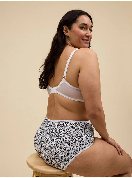 Pack of 5 Ladies High Waisted Full Back Cover  Brief Panty