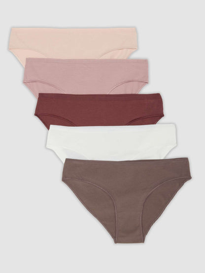 Pack of 10 Pcs Women’s Cotton Mid Waist Hipster Full Back Coverage Panty
