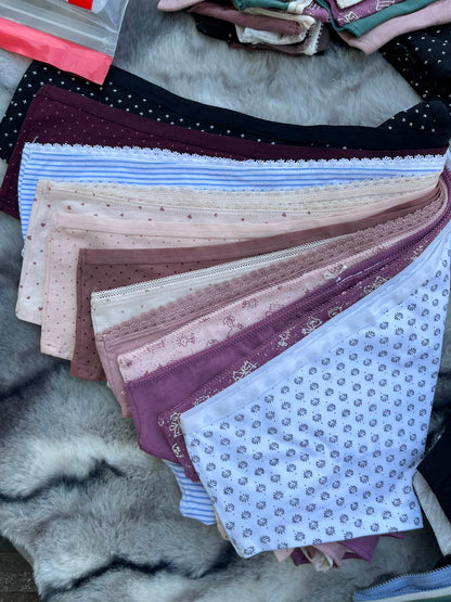 Pack of 10 Pcs Women’s Cotton Mid Waist Hipster Full Back Coverage Panty